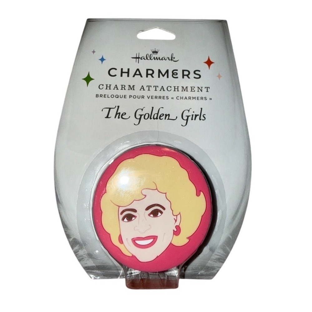 Hallmark Charmers The‎ Golden Girls Blanche Devereaux Wine Glass Charm Pink